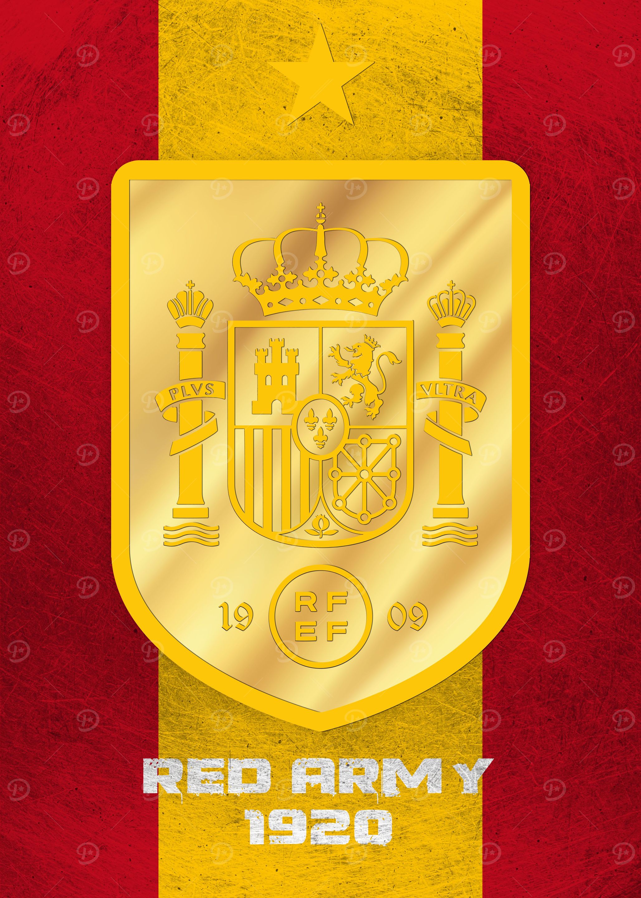 Spanish Football Team Red