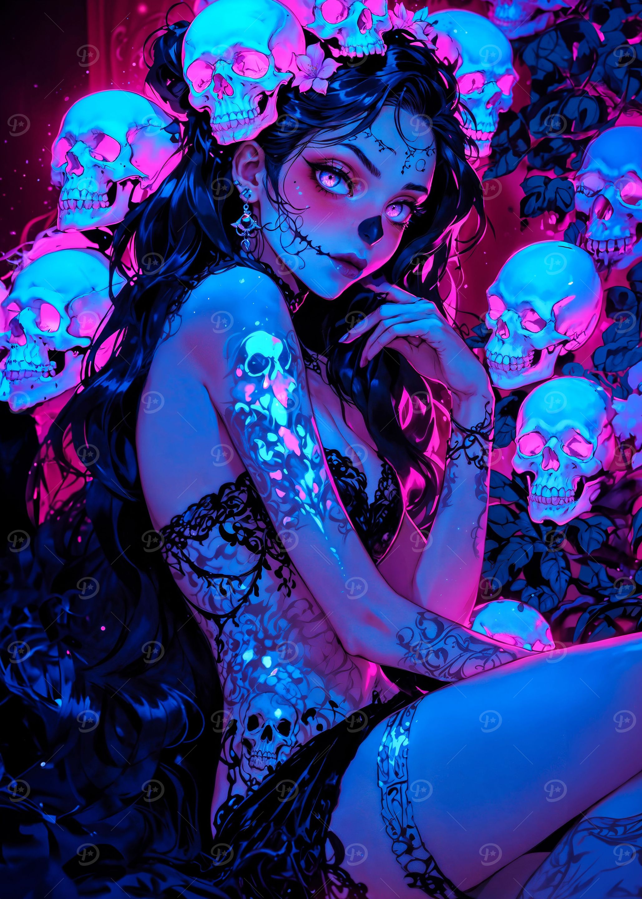 Sexy Mexican Skulls Girl