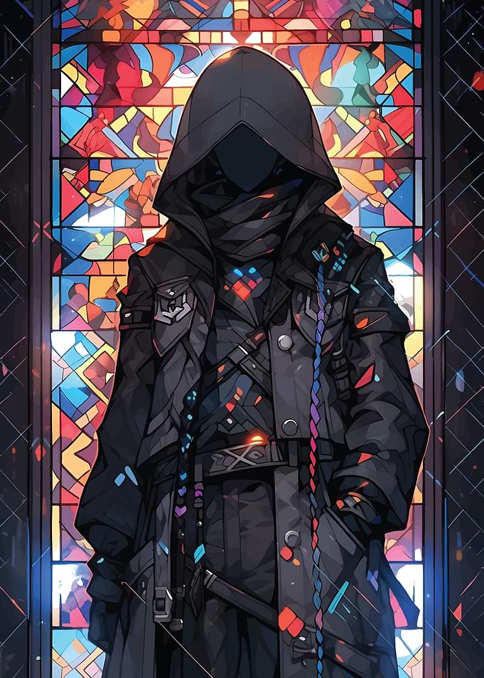 i am atomic Stained Glass