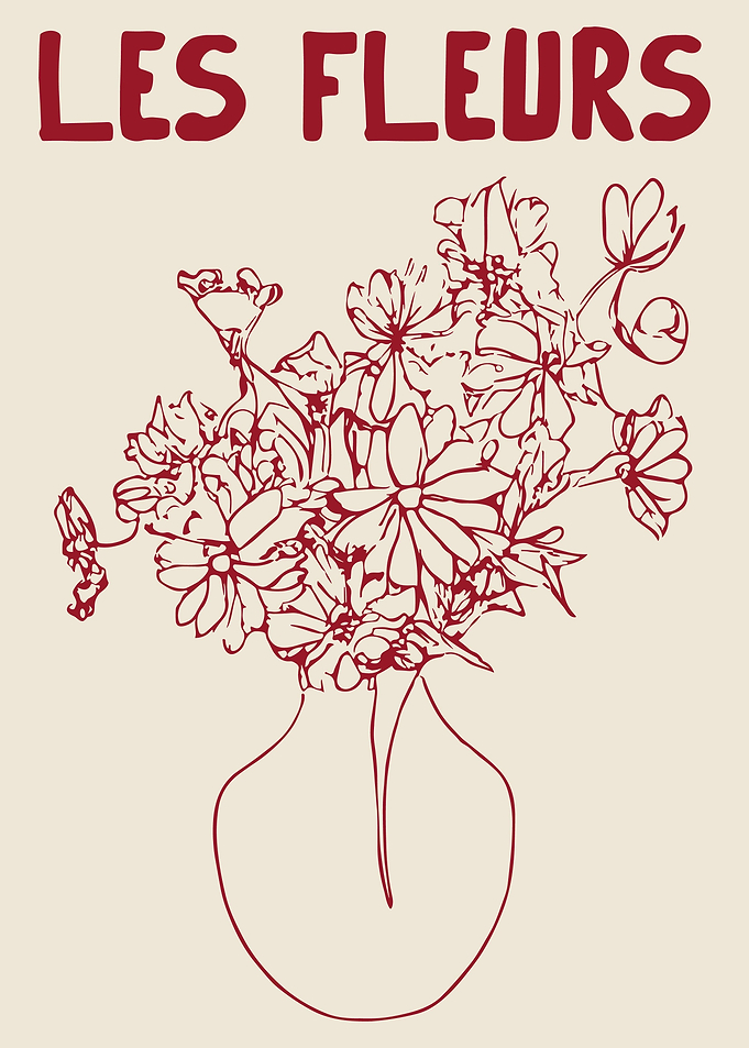 Retro Floral Poster