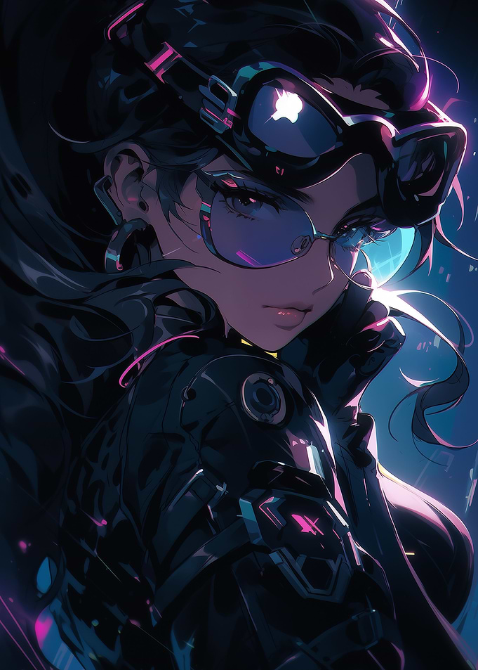 Futuristic Neon Girl