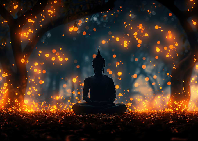 Silhouette of Buddha