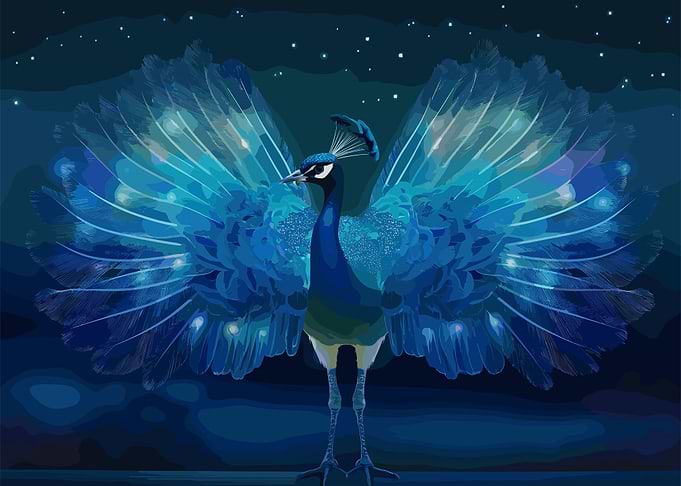 Fantasy Blue Peacock