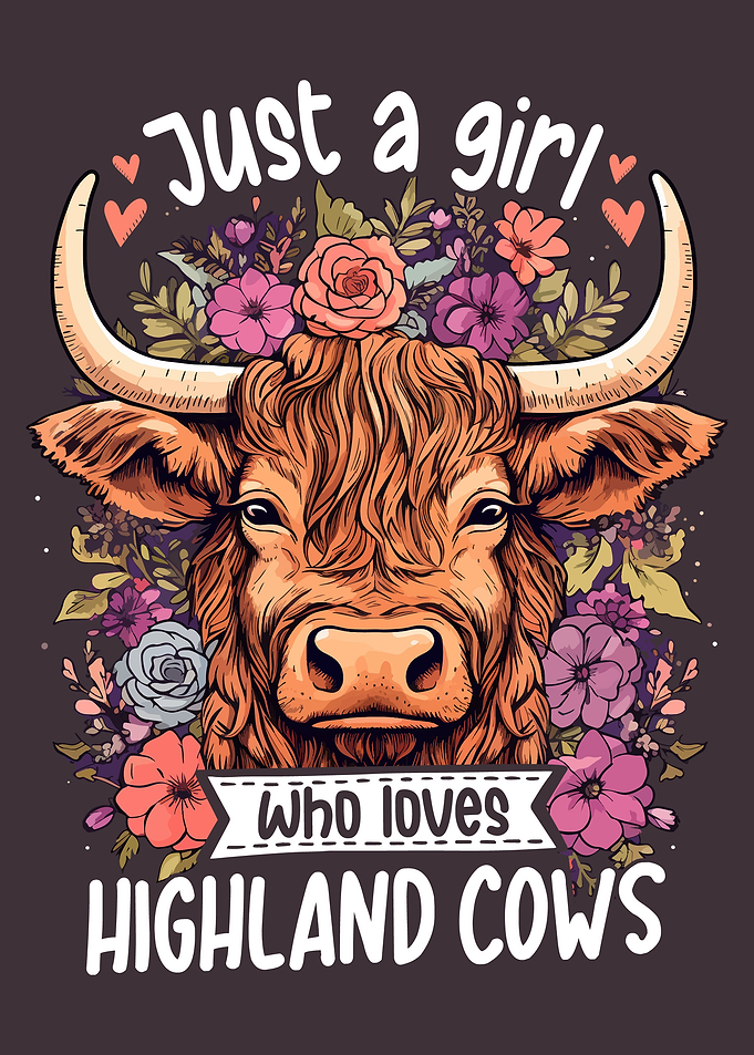 Just A Girl Highland Cows
