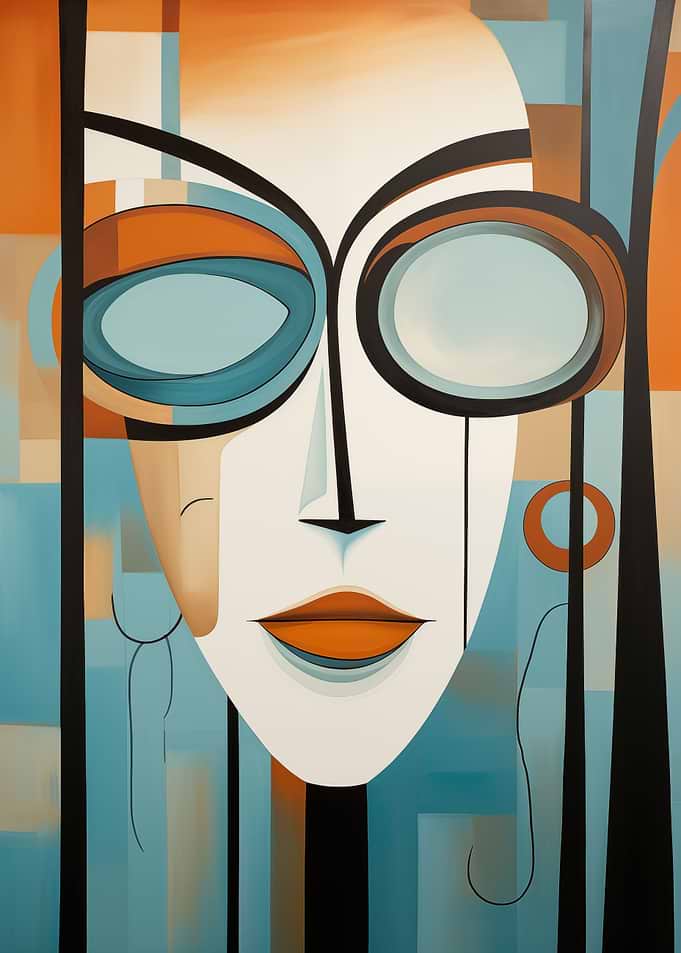 Abstract modern portrait