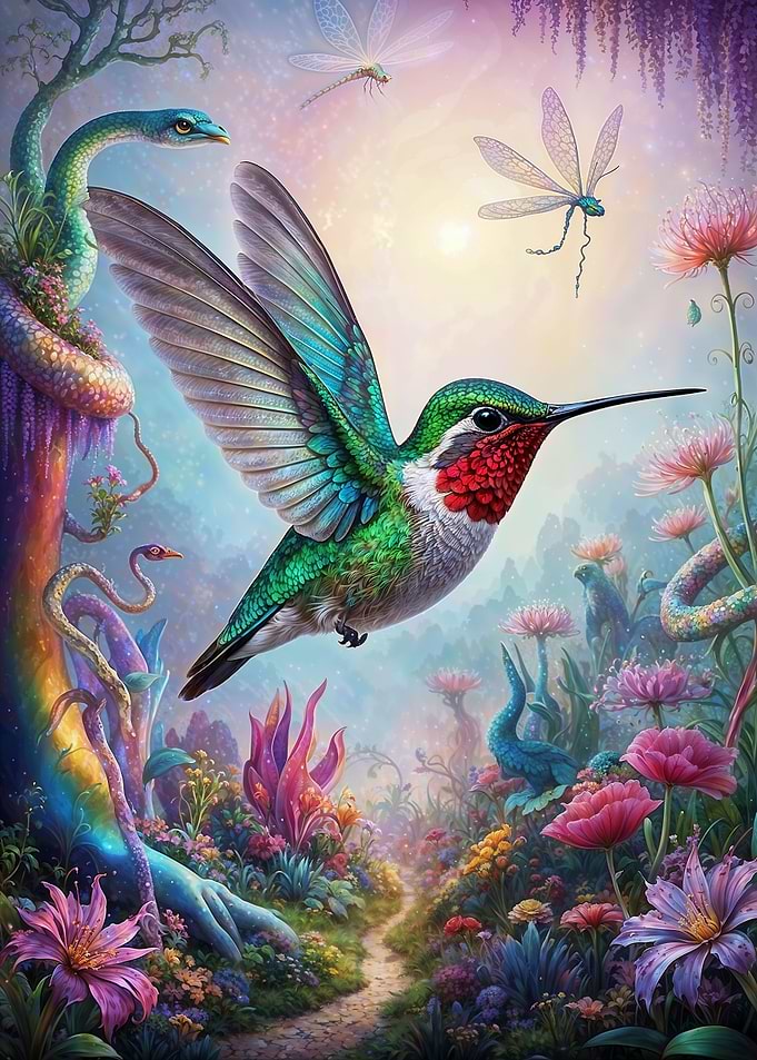 Whimsical Hummingbird