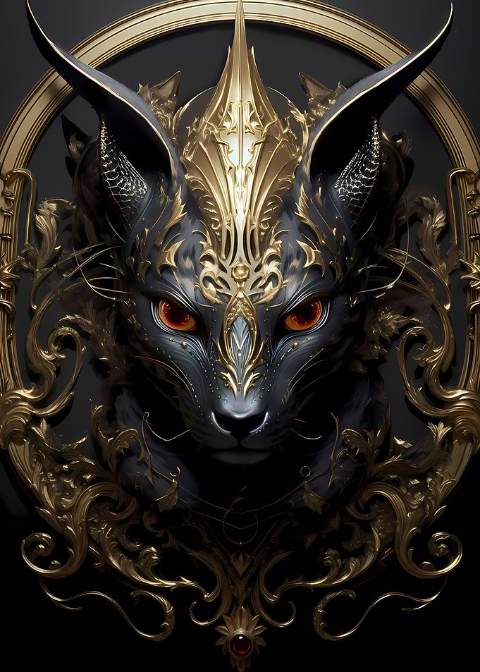 Golden Feline Majesty