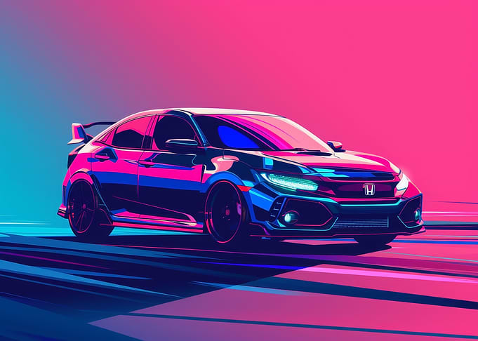 Pastel Car