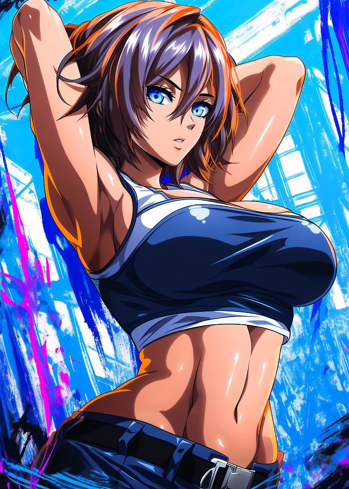 Fit Anime City Girl