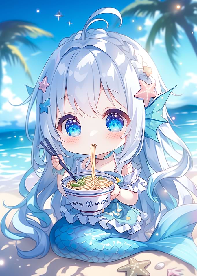 Fantasy mermaid Ramen
