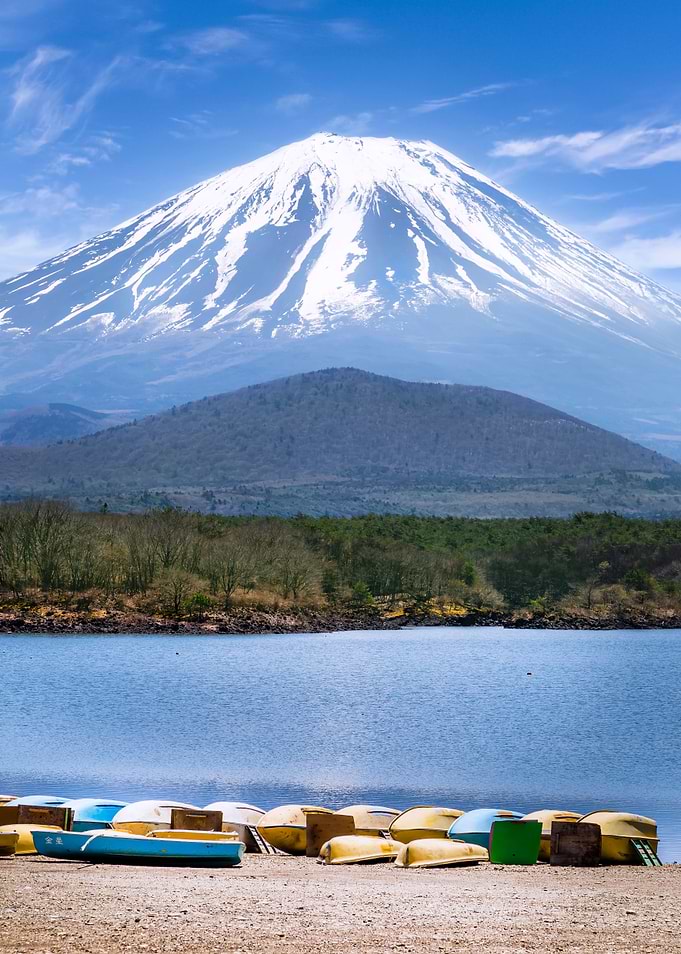 Lake Shoji with Mount Fuji