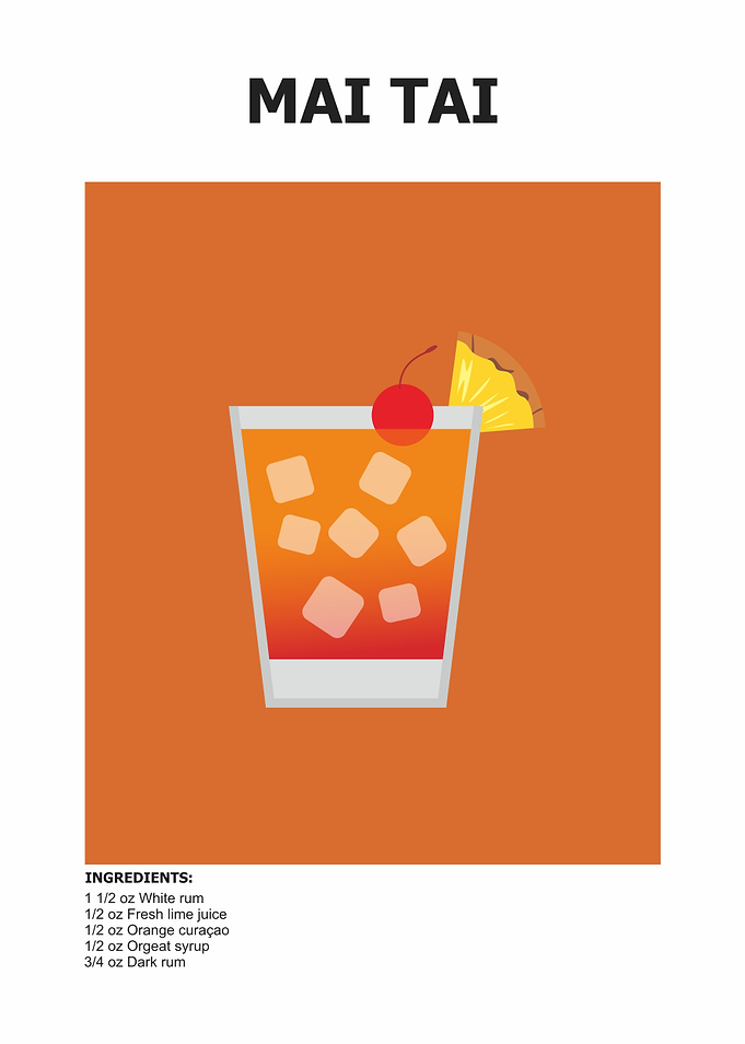 mai tai cocktail minimalis