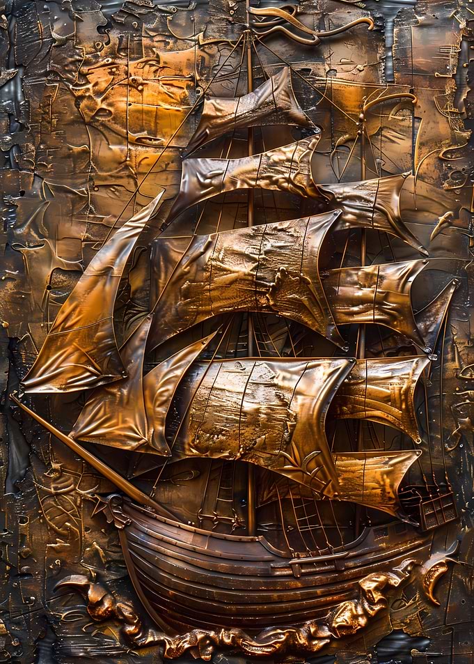Majestic sea sailing ship