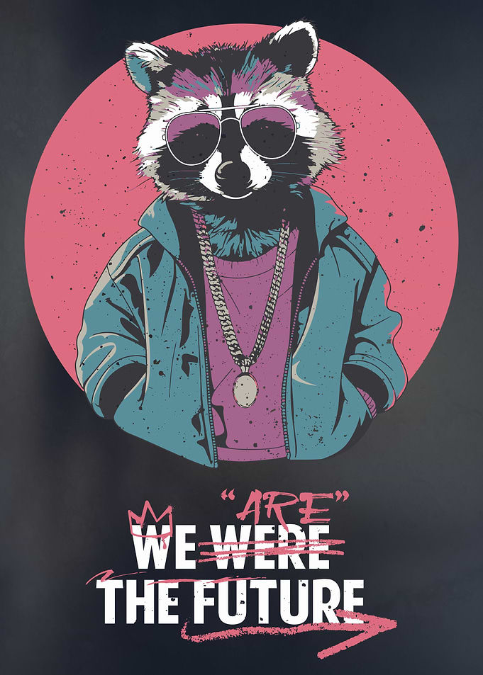 90s Style Raccoon