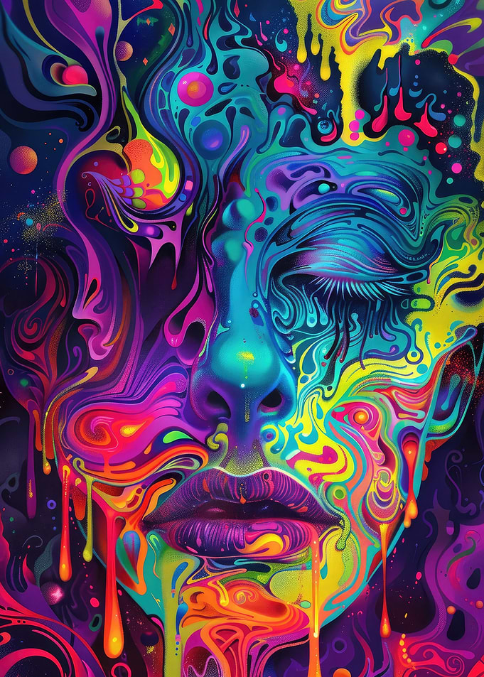 Psychedelic Melting Face