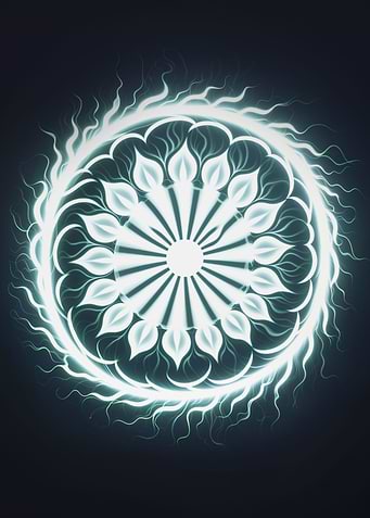 White Neon Flower