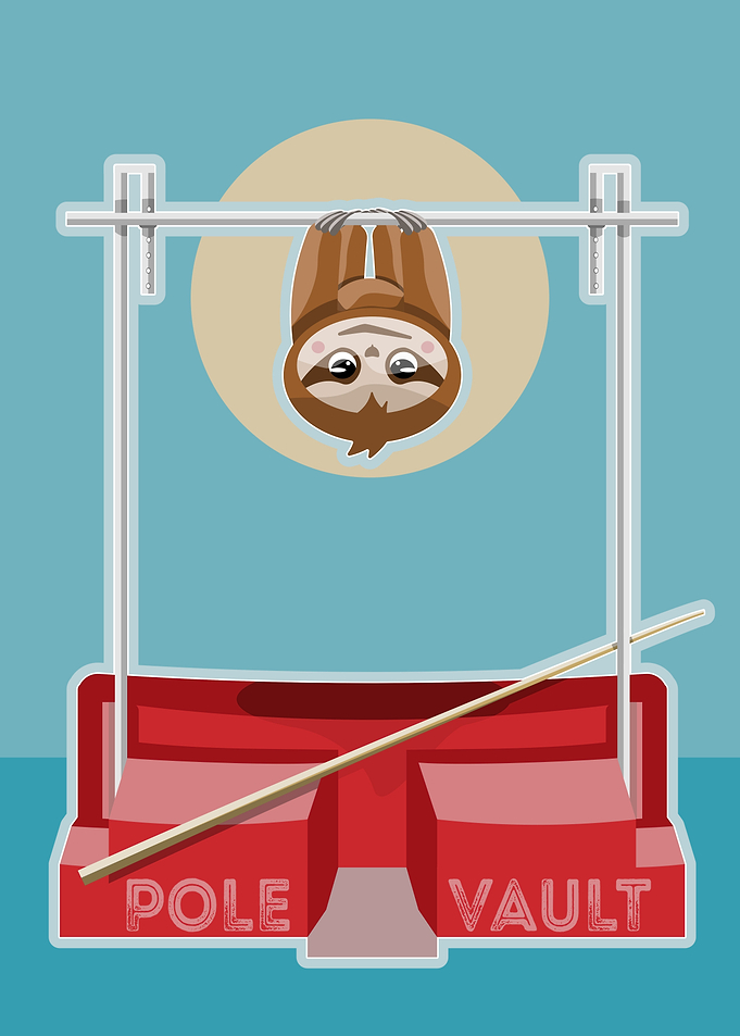 Sloth pole vaulting