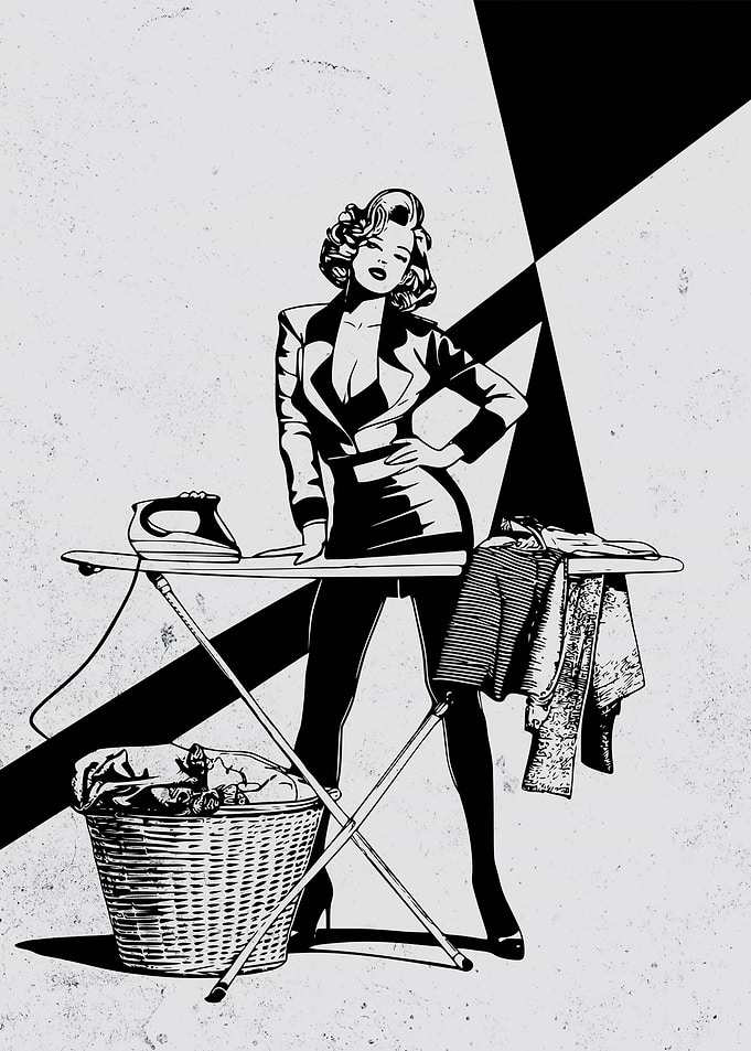 Laundry Pinup Retro