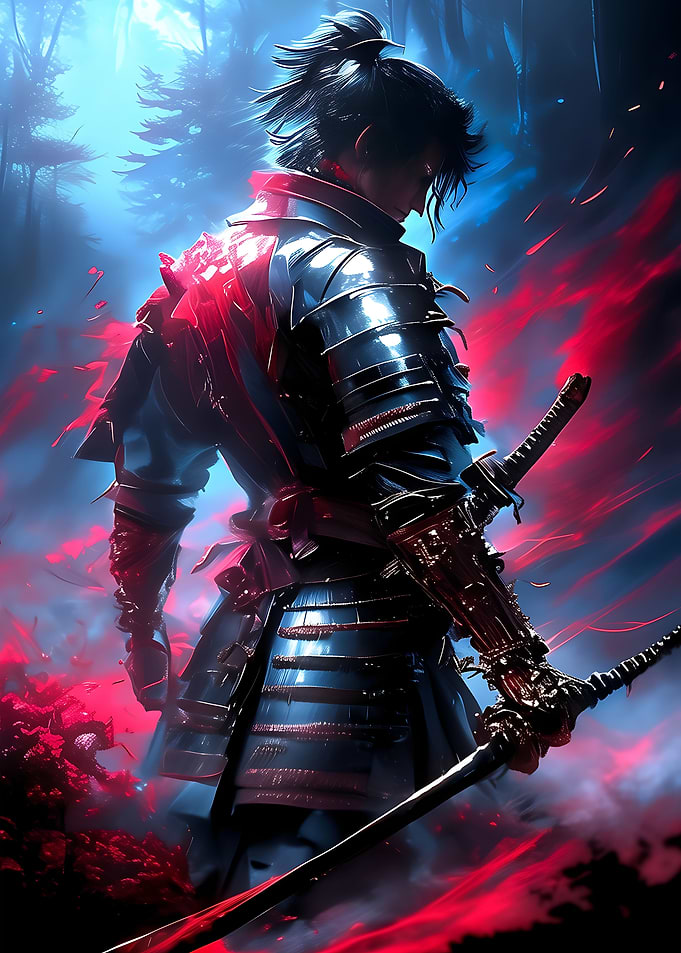 Blue Dark Samurai