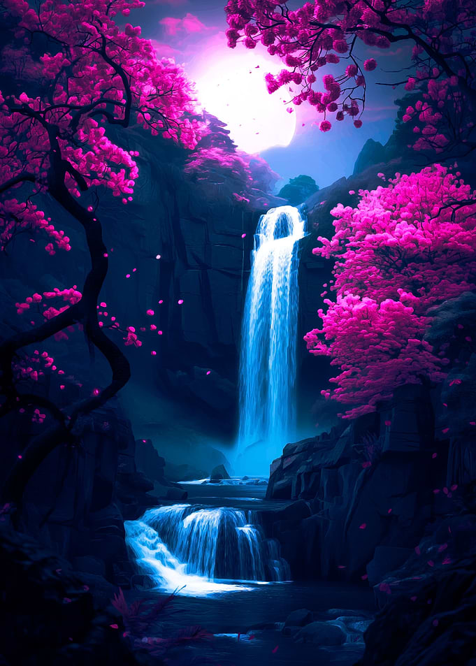 Night Waterfall