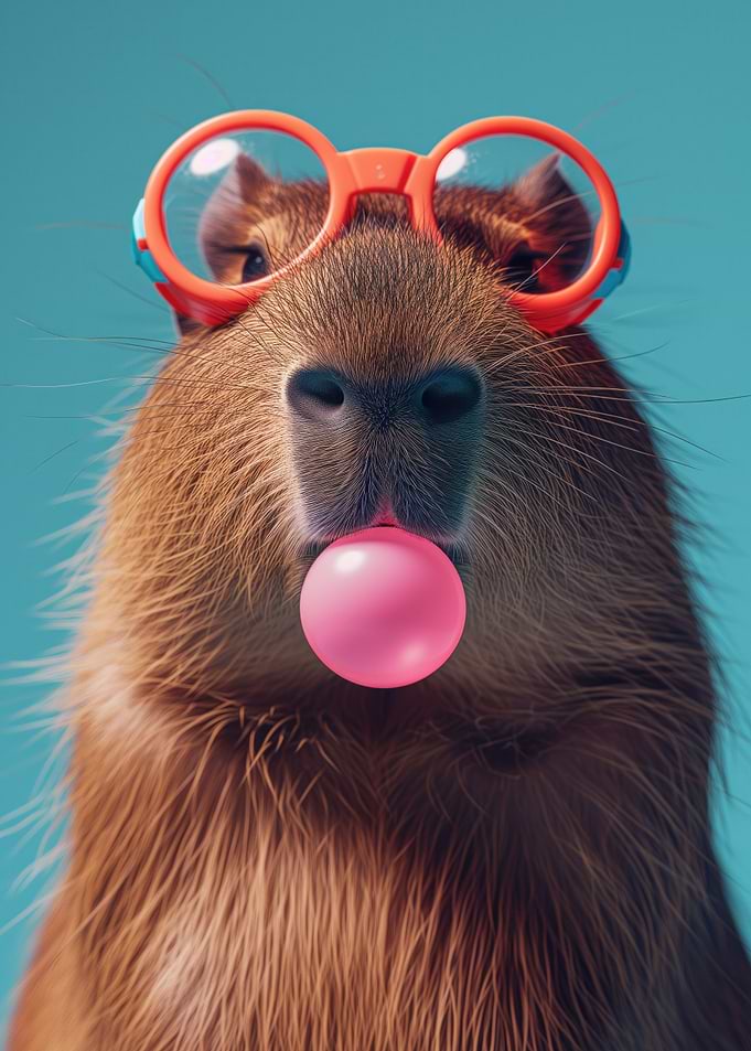 Capybara bubblegum