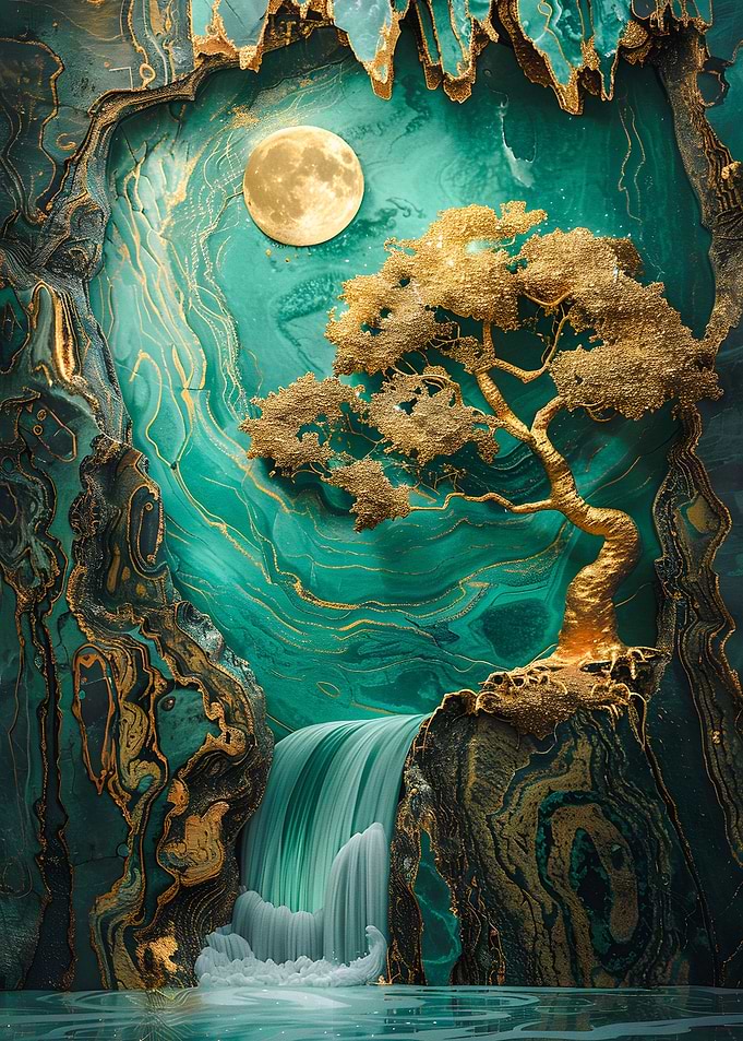 Golden tree In The Cave