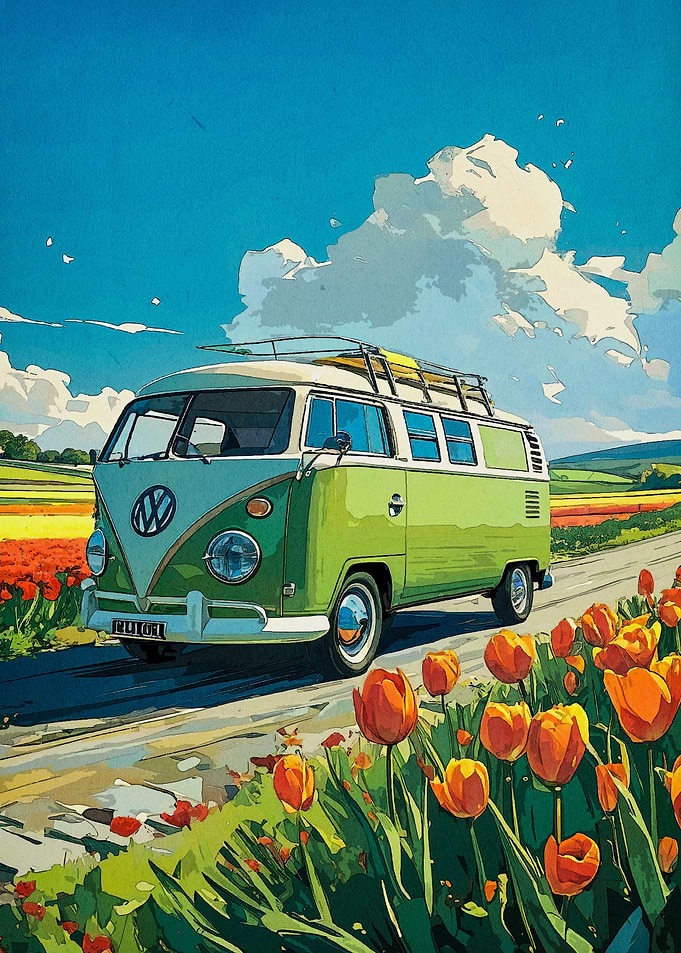 bus on the beach