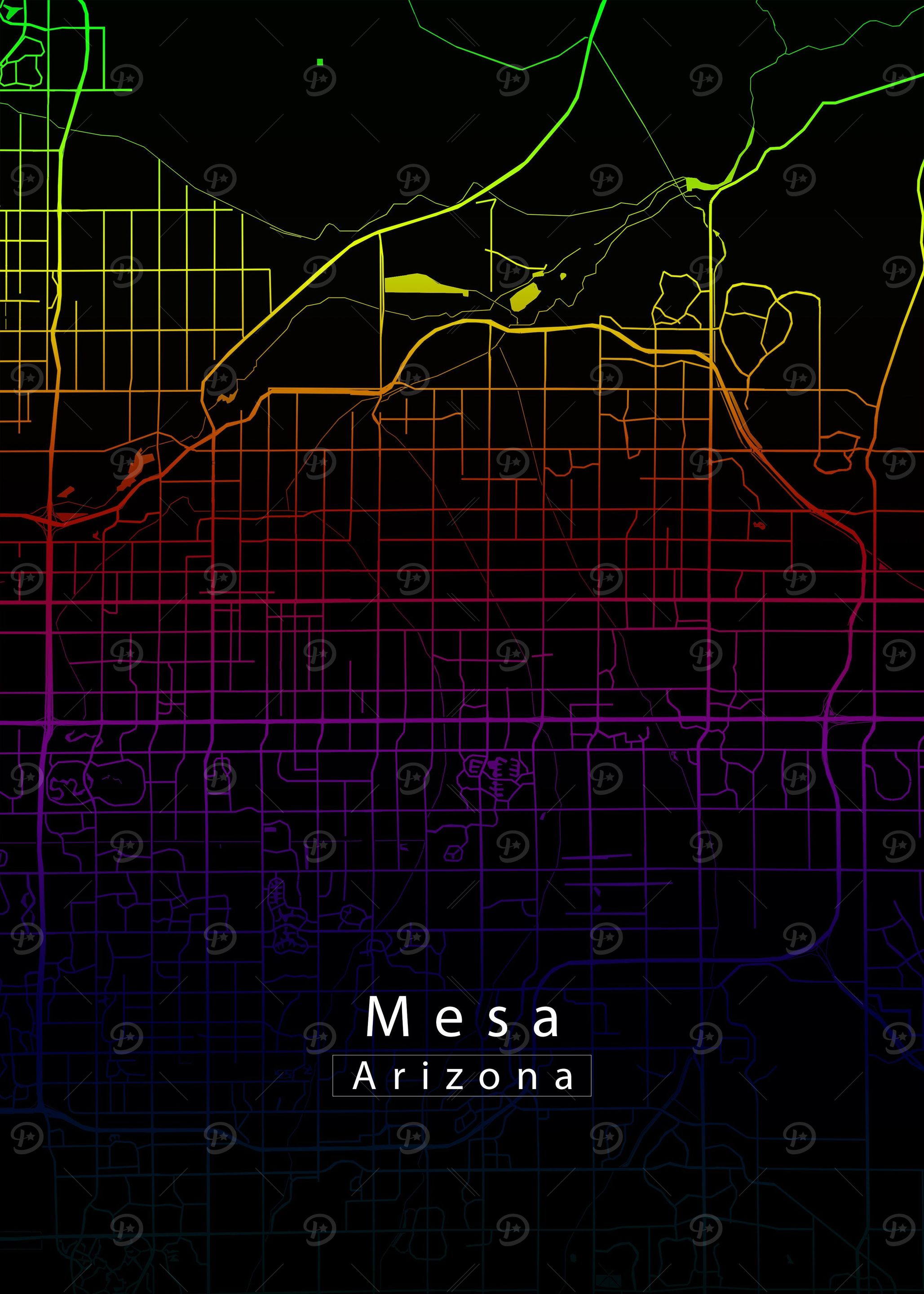 Mesa Arizona City Map