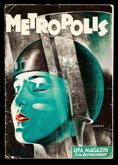 Metropolis Classic Art — vintage poster restored on metal