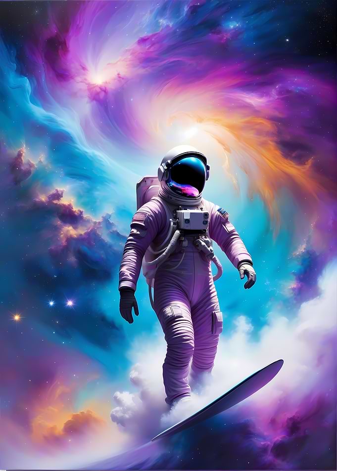 Astronaut with Surfing