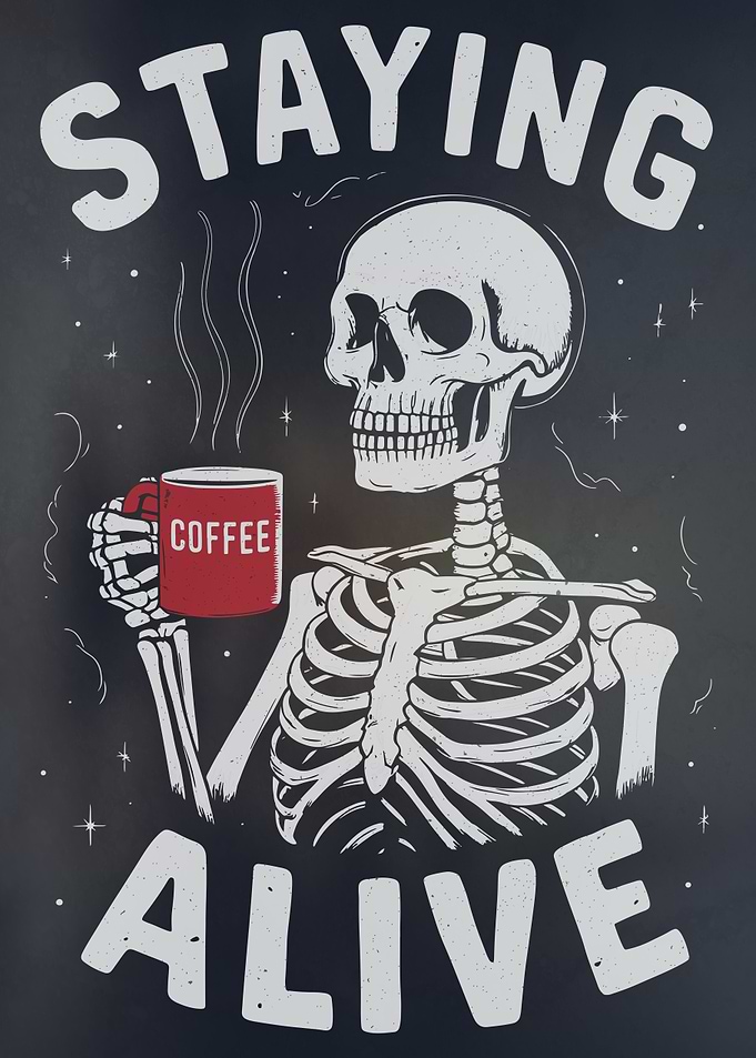 Alive Skeleton Coffee
