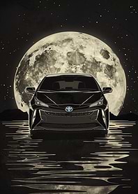 Toyota Prius car moon phas