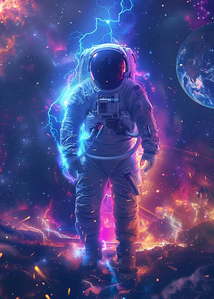 Neon Astronaut Spacestorm