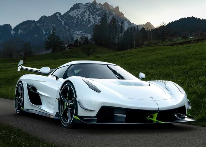 White Koenigsegg Jesko