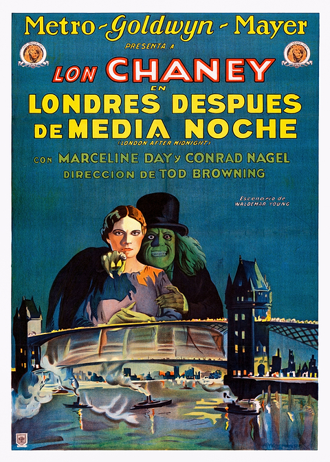 London after Midnight — classic movie poster on metal