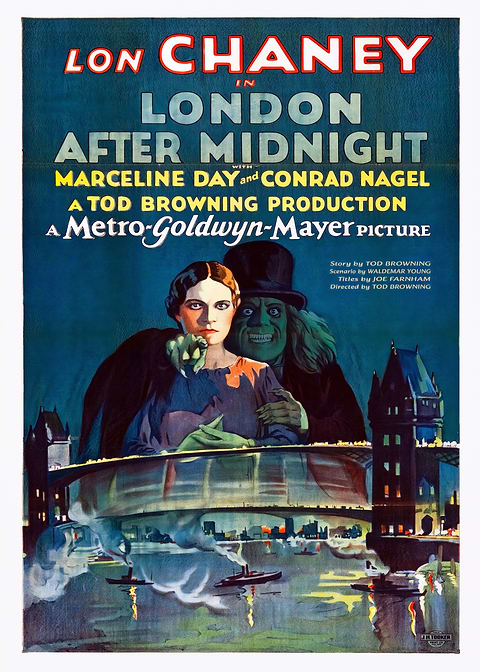 London After Midnight — classic movie poster on metal