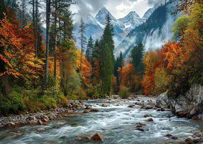 Forest in Autumn Nature