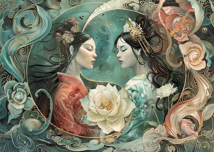 Yin and Yang Asian Women