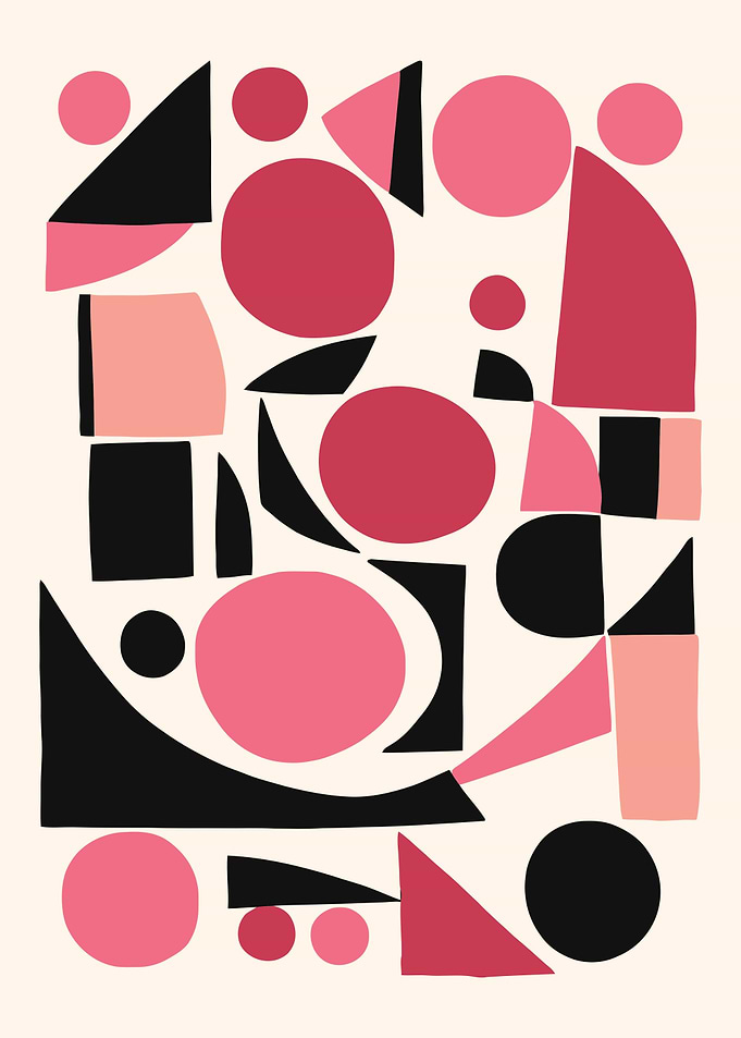Pink Geometric Art
