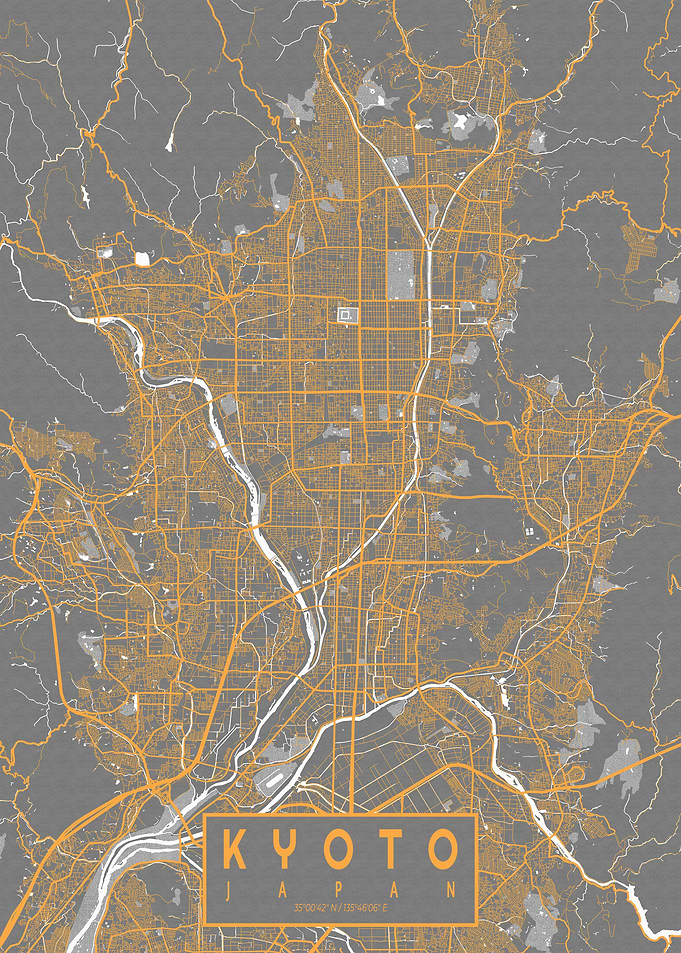Kyoto City Map Bauhaus