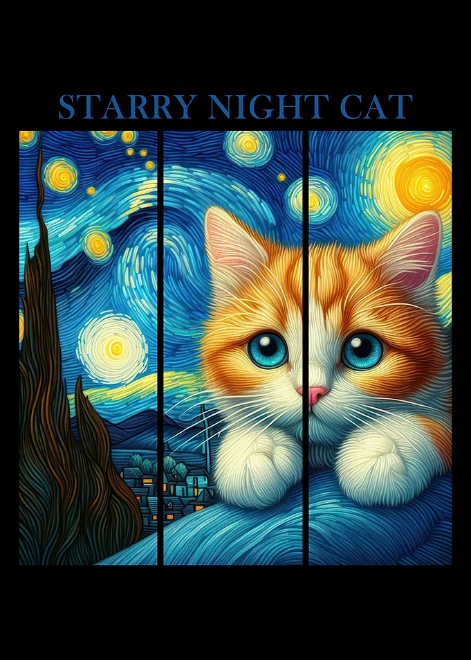 Starry Night Cat