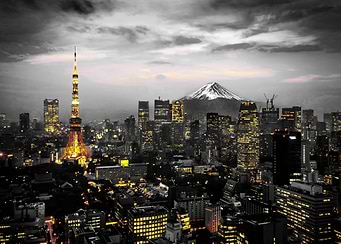 Tokyo cityscape Fuji mount