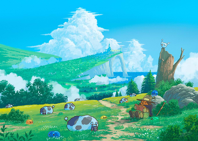 Relaxing in cozy nature