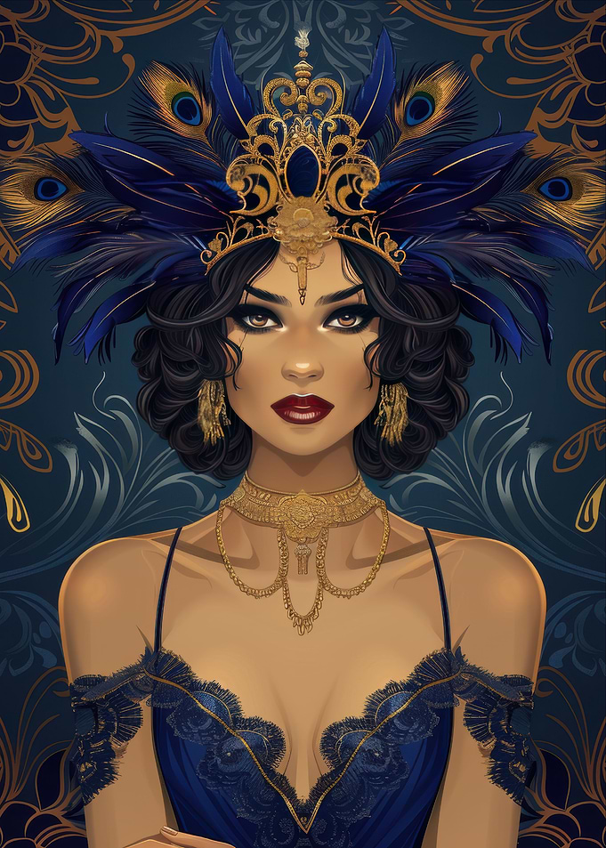 Art Deco Woman Art