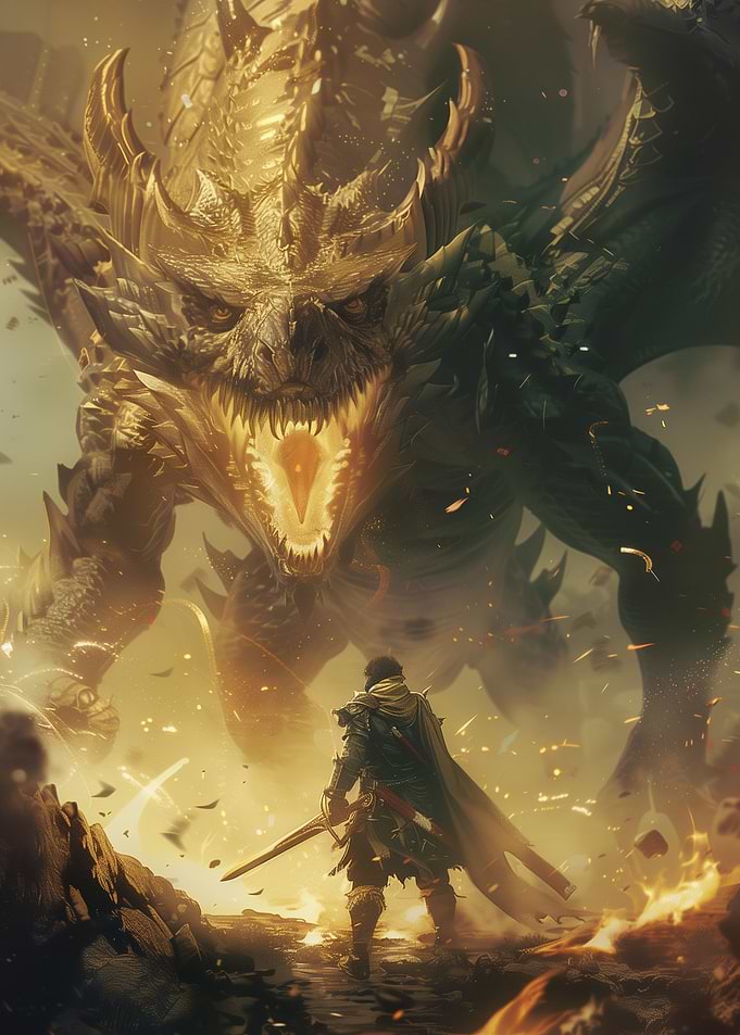 Dragon Monster Warrior Art