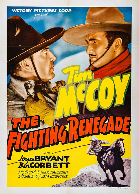 The Fighting Renegade — classic movie poster on metal