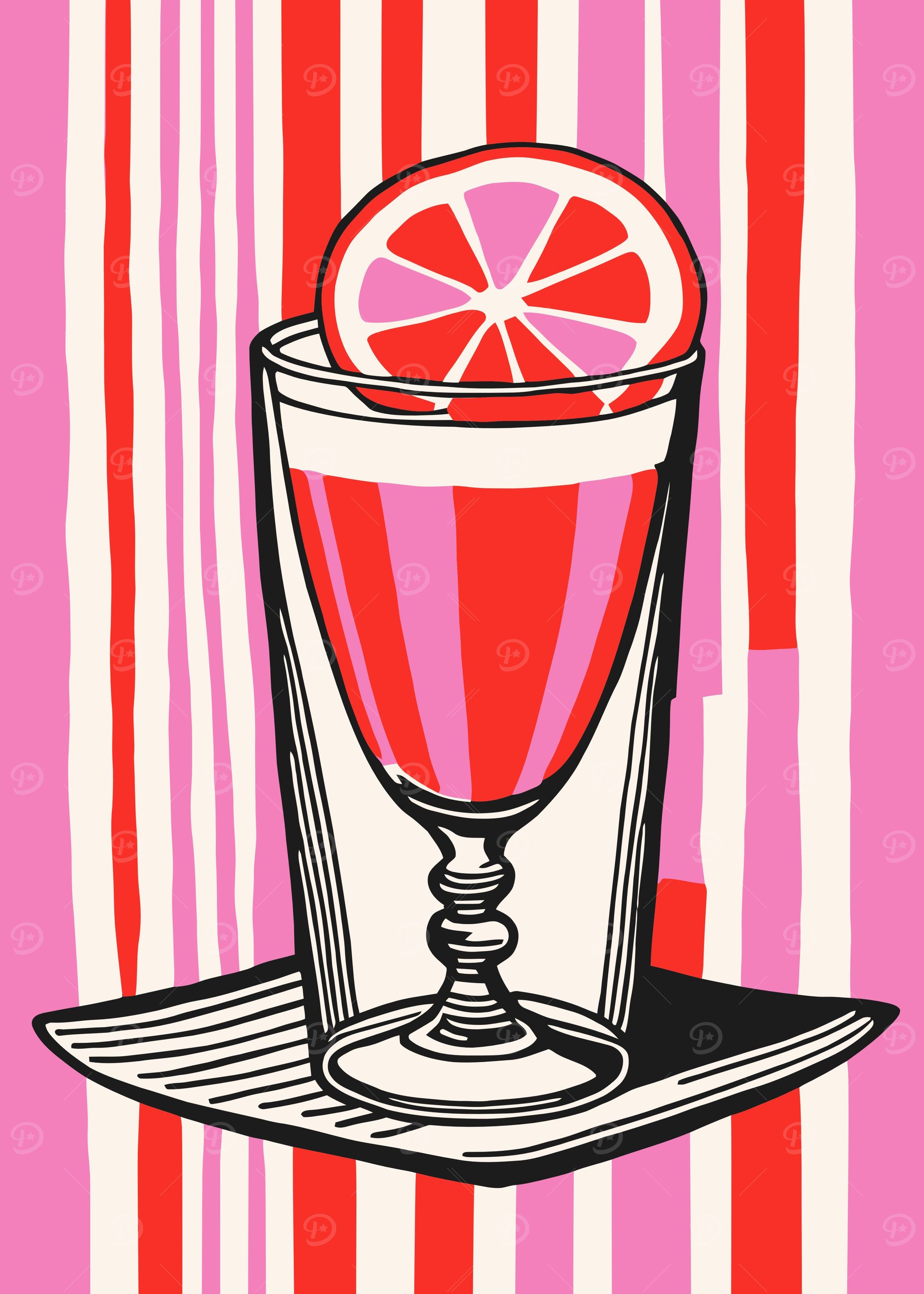 Pop Art Pink Glass