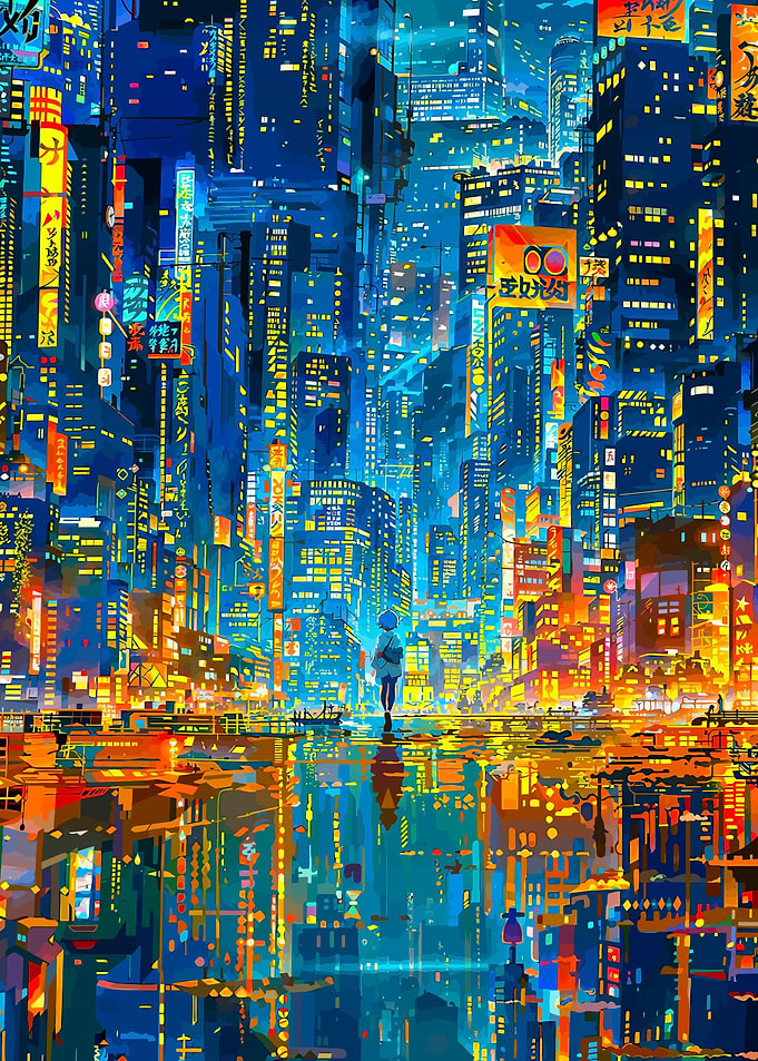 Japan City Night Cyberpunk