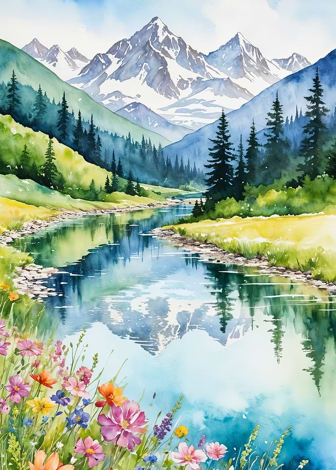 Watercolor Landscape Art