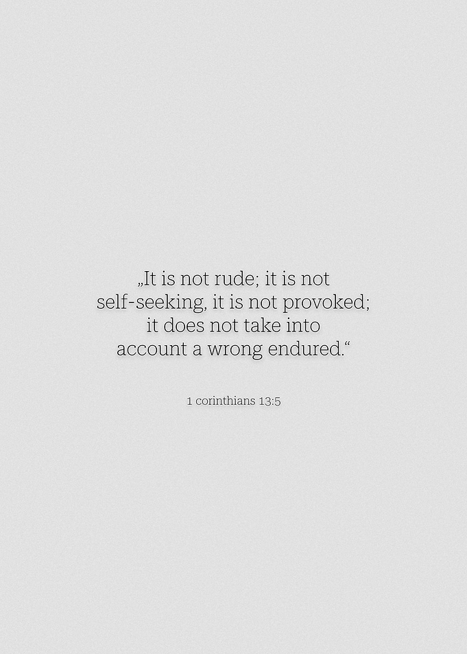 1 corinthians 13 verse 5